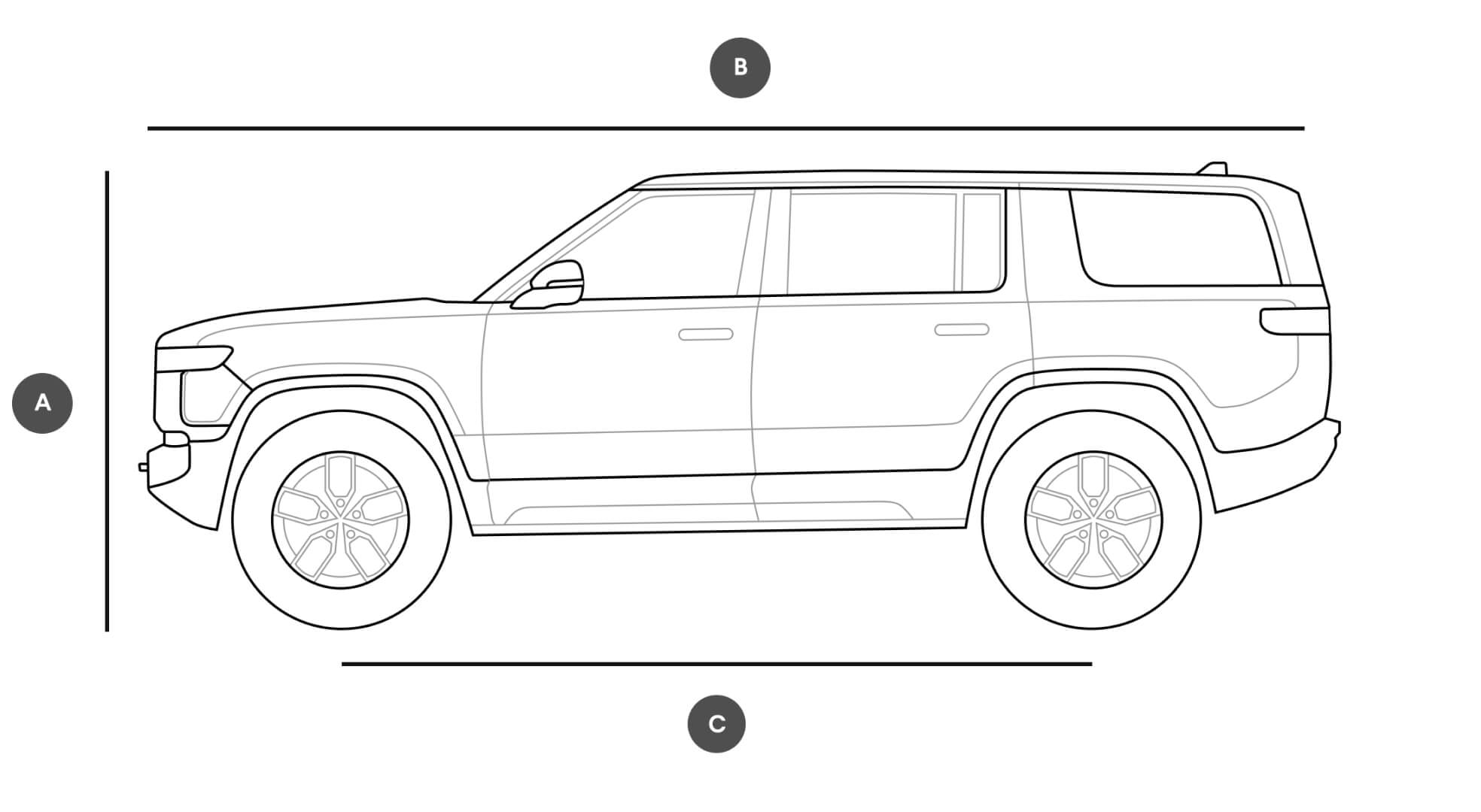 Rivian R1s Dimensions